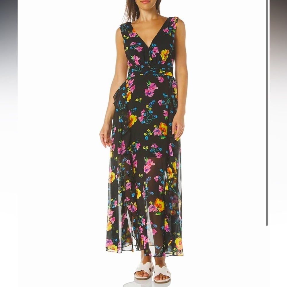 GUESS Women's Midnight floral Maxi Dress